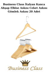 Business Class 45 Cm Ceket Askısı Elbise Askısı Ahşap Askı 10 Adet 20 ADET