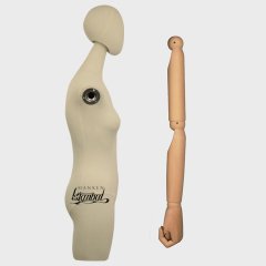 Pantolon giyebilen ahşap kollu terzi mankeni