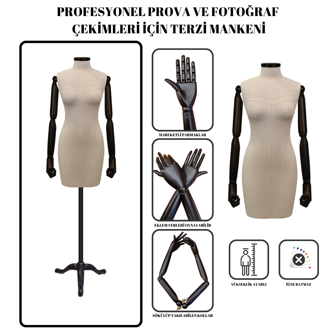 Profesyonel Fotoğraf Çekimi ve Prova Amaçlı Terzi Mankeni