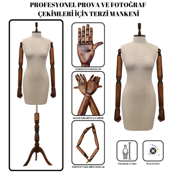 Profesyonel Fotoğraf Çekimi ve Prova Amaçlı Terzi Mankeni