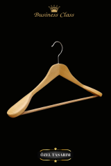 5 Adet 44 Cm Masif Ahşap İtalyan Kanca Takım Elbise Palto Ceket askısı 5 ADET