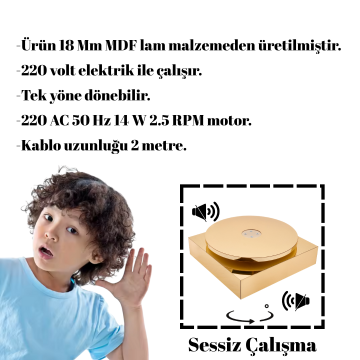 Delüks Gold Kaplama 25 KG Kapasiteli Döner Platform