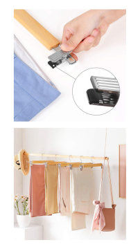 A Kalite 10 Adet Doğal Ahşap Pantolon Askısı Etek Askısı Kıyafet Askısı