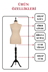 Bayan Vitrin Amaçlı Terzi Mankeni Vitrin Mankeni