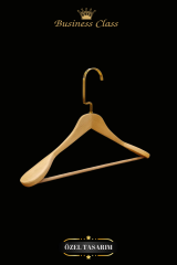 5 Adet 44 Cm Masif Ahşap İtalyan Kanca Takım Elbise Palto Ceket askısı 5 ADET