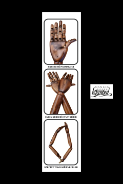 Keten Kumaş Ahşap Kollu Kumaş Kafa Çocuk Terzi Mankeni Vitrin Mankeni 2 YAŞ