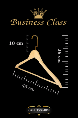 Business Class 45 Cm Ceket Askısı Elbise Askısı Ahşap Askı 10 Adet