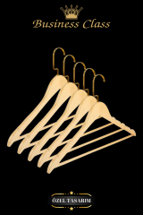 Business Class 45 Cm Ceket Askısı Elbise Askısı Ahşap Askı 10 Adet 5 ADET