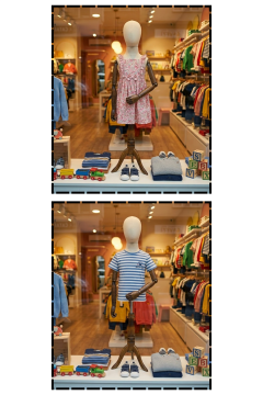 Ahşap Kollu Çocuk Terzi Mankeni Vitrin Mankeni