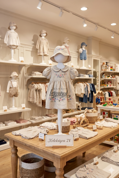 Beyaz Ahşap Çocuk Estetik Vitrin Mankeni 18-24 Aylık