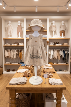 Beyaz Ahşap Çocuk Estetik Vitrin Mankeni 18-24 Aylık