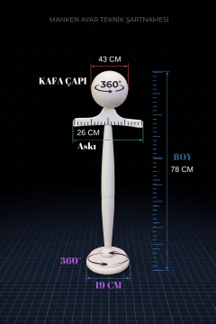 Beyaz Ahşap Çocuk Estetik Vitrin Mankeni 18-24 Aylık