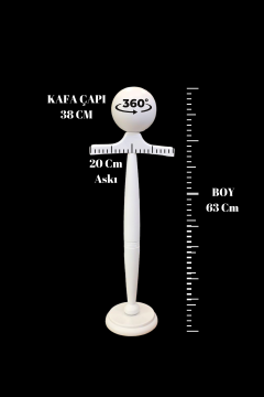 Beyaz Ahşap Çocuk Estetik Vitrin Mankeni 06/09 Aylık