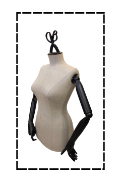 Büyük Beden (XL-XXL) Ahşap Kol Terzi Mankeni Vitrin Mankeni