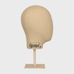 Bayan metal standlı kumaş kaplı kafa mankeni