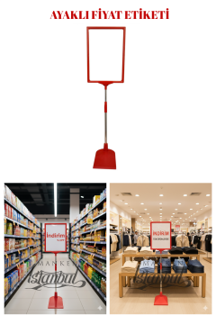 A4 Ayaklı Etiketlik Fiyat Etiketi Sepet Etiketi