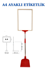 A4 Ayaklı Etiketlik Fiyat Etiketi Sepet Etiketi