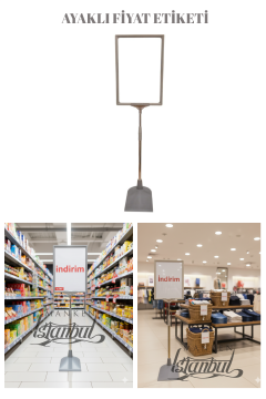 A4 Ayaklı Etiketlik Fiyat Etiketi Sepet Etiketi