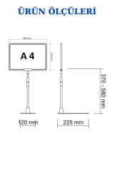 A4 Ayaklı Etiketlik Fiyat Etiketi Sepet Etiketi
