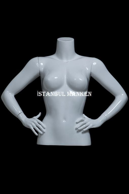 Bayan yarım vitrin mankeni, vitrin mankenleri