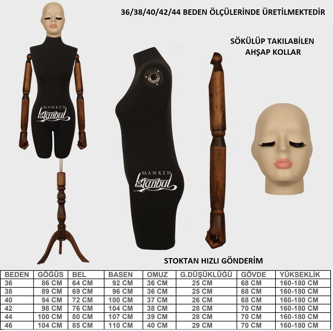 Pantolon Giyebilen Terzi Mankeni Vitrin Mankeni