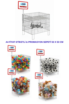 A4 Fiyat Etiketli Tel Sepet - İndirim Sepeti / Havuz Sepet