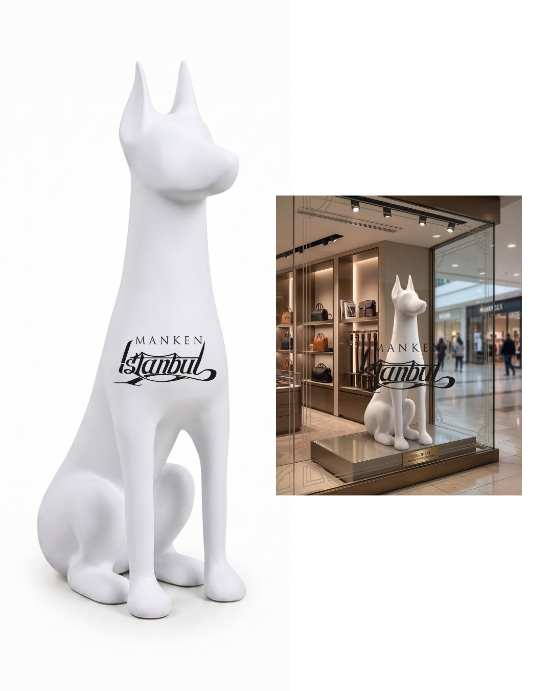 Köpek Vitrin Mankeni - Pet Manken - Köpek Manken