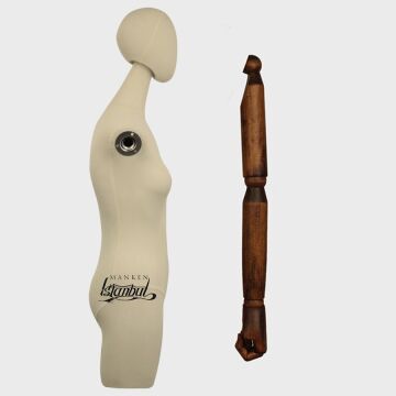 Pantolon giyebilen ahşap kollu terzi mankeni
