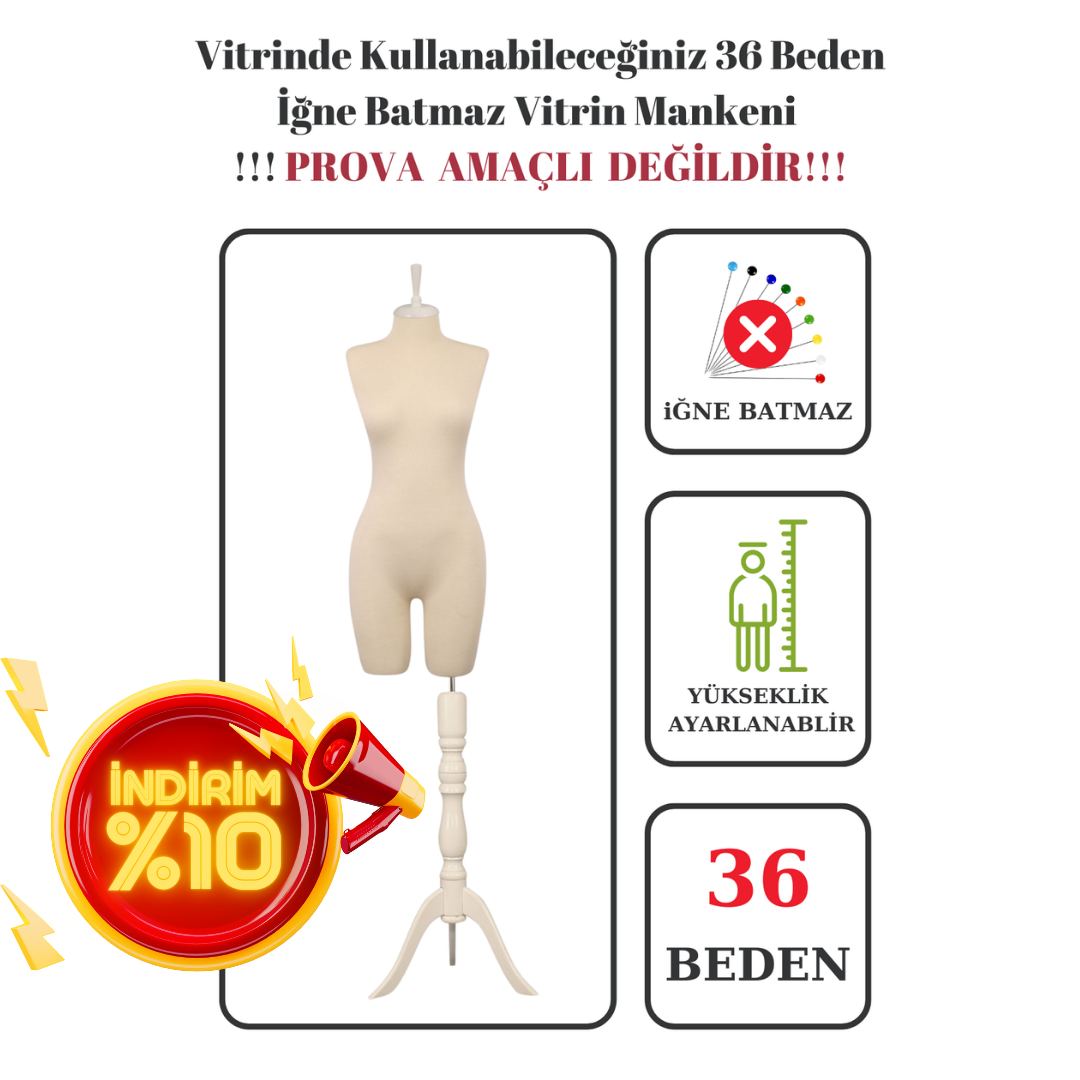 Pantolon Giyebilen Terzi Mankeni Vitrin Mankeni