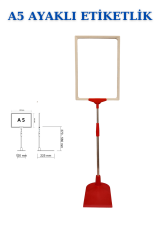 A5 Ayaklı Etiketlik Fiyat Etiketi Sepet Etiketi