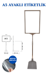 A5 Ayaklı Etiketlik Fiyat Etiketi Sepet Etiketi