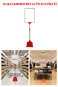 A5 Ayaklı Etiketlik Fiyat Etiketi Sepet Etiketi