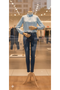 Pantolon Giyebilen Ahşap Kollu Terzi Mankeni Vitrin Mankeni