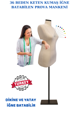 Süngerli Keten Kumaş Terzi Prova Mankeni 36 beden