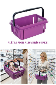 7 Litre Kozmetik Sepeti Bijuteri Sepeti Kırtasiye Sepeti MOR - 10 ADET