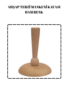 Terzi Mankeni Ham Ahşap Kafa Ham Terzi Mankeni Şapkası