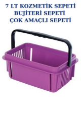 7 Litre Kozmetik Sepeti Bijuteri Sepeti Kırtasiye Sepeti Hırdavat Sepeti MOR - 2 ADET
