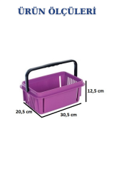 7 Litre Kozmetik Sepeti Bijuteri Sepeti Kırtasiye Sepeti Hırdavat Sepeti MOR - 2 ADET
