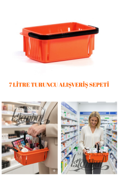 7 Litre Kozmetik Sepeti Bijuteri Sepeti Kırtasiye Sepeti Hırdavat Sepeti TURUNCU - 2 ADET