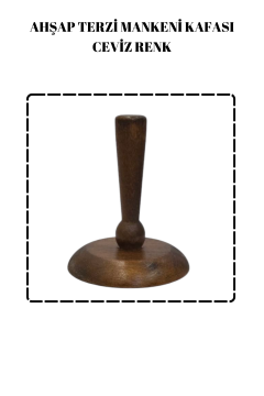 Terzi Mankeni Ceviz Ahşap Kafa Ceviz Terzi Mankeni Şapkası