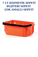 7 Litre Kozmetik Sepeti Bijuteri Sepeti Kırtasiye Sepeti TURUNCU - 5 ADET