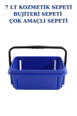 7 Litre Kozmetik Sepeti Bijuteri Sepeti Kırtasiye Sepeti Hırdavat Sepeti MAVİ - 10 ADET