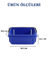 7 Litre Kozmetik Sepeti Bijuteri Sepeti Kırtasiye Sepeti Hırdavat Sepeti MAVİ - 10 ADET