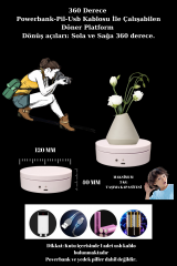 360 Derece Çift Yönlü Döner Platform Fotoğraf Çekim Standı