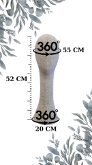 Uzun Bayan kumaş kaplı kafa mankeni