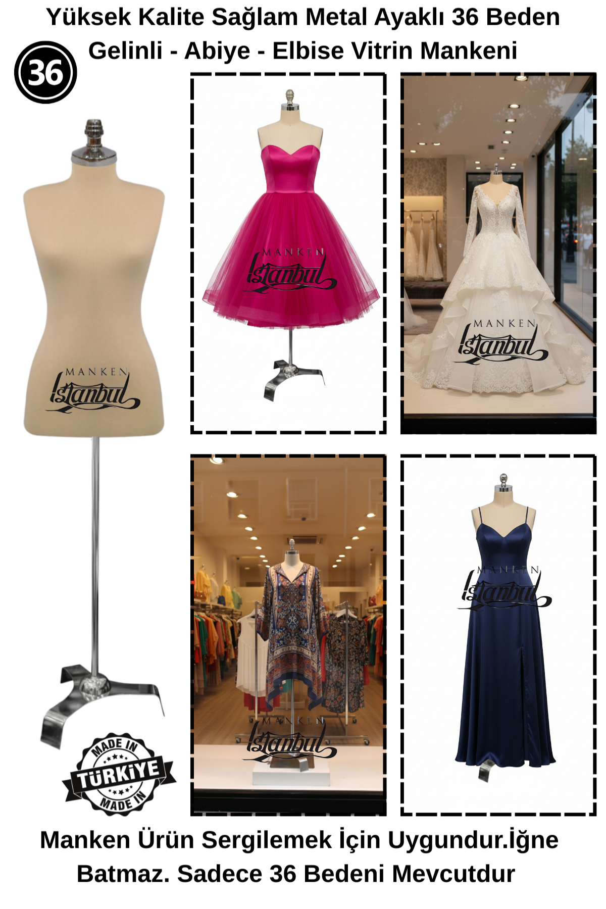 Bayan vitrin amaçlı terzi mankeni vitrin mankeni ( İğne Batmaz )