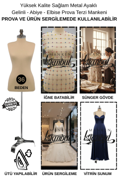 Süngerli Terzi Mankeni Prova Mankeni 36-46 Beden Arası