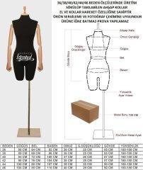 Ahşap Kukla Kollu Bayan Terzi Mankeni Kiralama