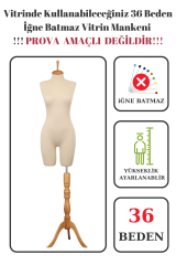 Pantolon Giyebilen Vitrin Amaçlı Terzi Mankeni 36-38-40-42-44-46 Beden 36 beden