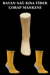 Fiber Bayan Sağ Ayak Kısa Çorap Mankeni